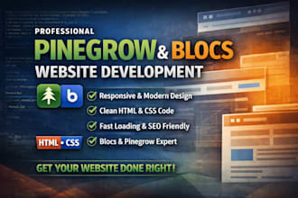 design pinegrow website developer blocs app website design  html css website