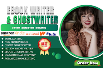 ghostwrite engaging fiction, romance, non fiction and shortstories
