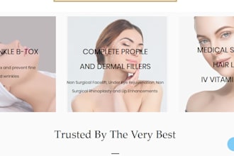 design medical spa website wix booking website clinic and healthcare website