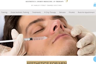 design medical spa website wix booking website clinic and healthcare website