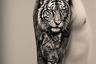 unique realistic tattoo design
