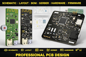 make hardware prototyping, schematic, pcb design, esp32, esp8266, stm32, arduino