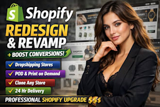 redesign shopify store revamp shopify dropshipping pod edit store clone upgrade