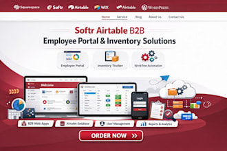 softr airtable database b2b employee portal inventory tracker website design