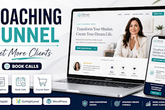 build coaching websites online course life coaching sales funnel landing page