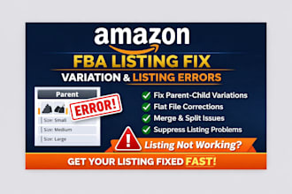 amazon listing error fix variation issue parent child not working fba