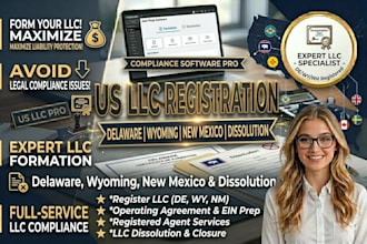 register llc in delaware, wyoming, new mexico, dissolve llc