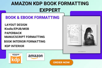 do KDP hardcover formatting , typesetting, and kindle ebook epub formatting