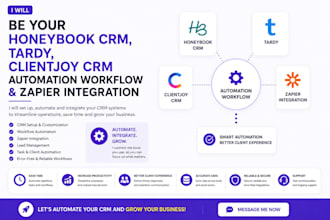 be your honeybook crm tardy clientjoy crm automation workflow zapier integration