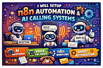 setup ai receptionist, vapi ai retell, n8n automation, n8n ai voice calling