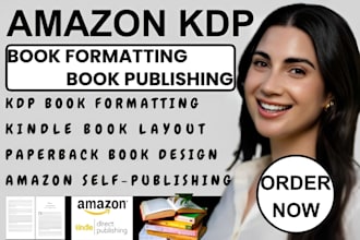 professionally format your book for amazon KDP kindle and paperback