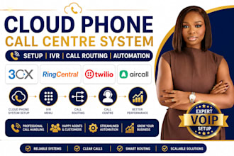 setup 3cx ringcentral twilio aircall voip cloud phone call centre system IVR