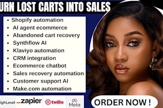 synthflow ai agent ecommerce klaviyo shopify support abandoned cart recovery