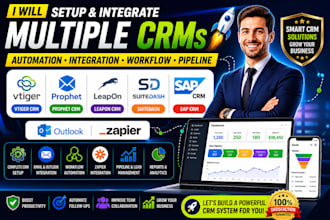 setup vtiger prophet sap crm suitedash outlook zapier integration automation