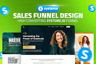 design a system io sales funnel or systeme io landing page