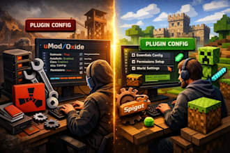 configure rust and minecraft plugins