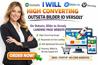 design high converting versoly outseta bilder io website landing page