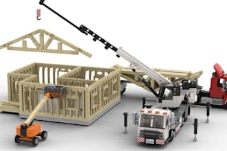 create  custom lego moc models, technic with PDF building instructions and file