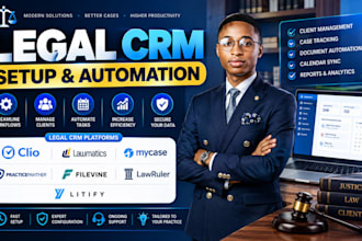 setup legal CRM clio lawmatics mycase practicepanther filevine law ruler litify