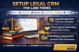 setup legal CRM clio lawmatics mycase practicepanther filevine law ruler litify
