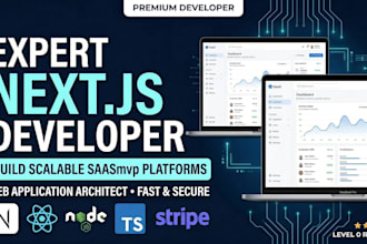 develop a high performance nextjs web app and saas platform