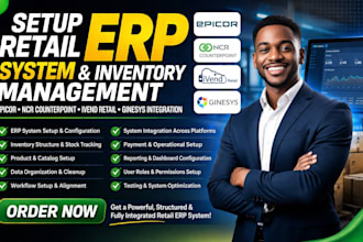 setup retail erp system inventory management epicorncr counterpoint ivend retail