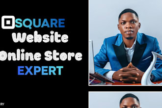 build business square website design, square online store, setup squareup pos