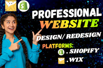 design shopify wix website redesign store update wix website development