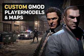create custom gmod playermodels and maps for your server rp, star wars, anime