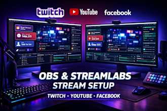 setup obs studio and streamlabs for twitch youtube facebook streaming