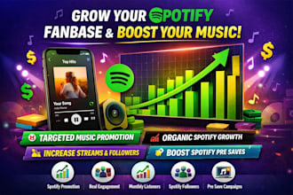 promote your music on spotify for organic growth, real streams and followers