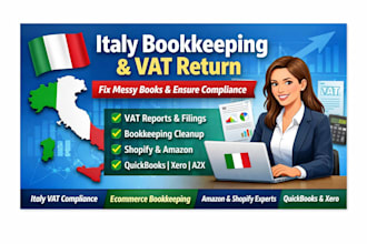 handle italy bookkeeping and vat return to fix messy books and ensure compliance