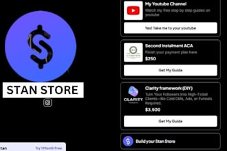 setup and design stan store, upload digital products for your stan store, ebook