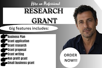 small business grant writing, research, grant application, grant proposal, rfp
