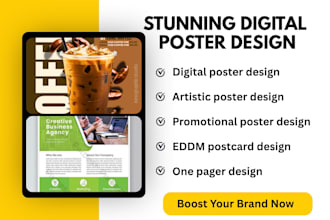digital poster, artistic poster, promotional poster, eddm postcard design