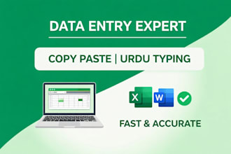 do data entry, copy paste work and urdu typing