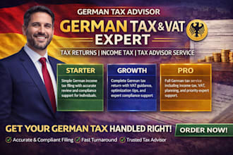 handle german tax, german vat, income tax and advisor service