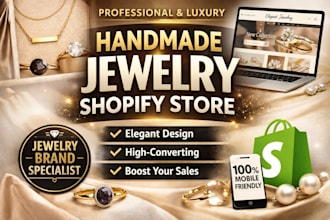 design a high converting handmade jewelry shopify store or brand website