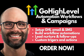 setup gohighlevel email marketing SMS automation and ghl workflow