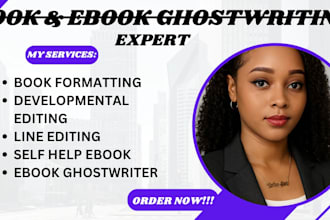 book formatting developmental editing ebook ghost writer copy line editing