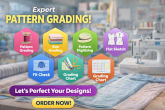 do professional pattern grading and digital patterns