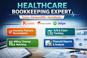 do healthcare bookkeeping with kareo, advancedmd, and insurance reconciliation