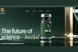 fda compliant peptide research website peptide shopify store supplement website