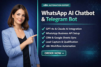 n8n whatsapp ai chatbot, n8n ai agent, telegram bot, automation workflows