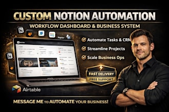 build custom notion automation workflow dashboard and business system