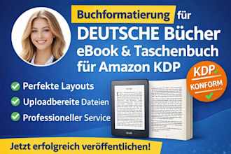 formatieren sie ihr deutsches buch ebook, taschenbuchformatierung fur amazon KDP
