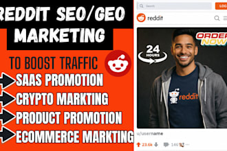 manage reddit SEO and GEO post and comment for  ecommerce crypto saas marketing