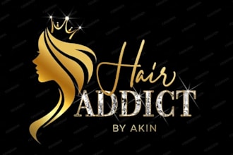 make hair extension logo beauty feminine hair extensions cosmetic flyer