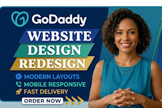design, redesign, and develop godaddy website as a godaddy expert