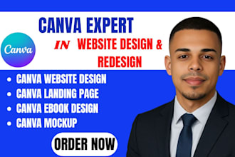 design canva website design, canva template design , canva social media design